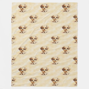 Cool Animal Pattern - Cute Dogs 5 Fleece Blanket
