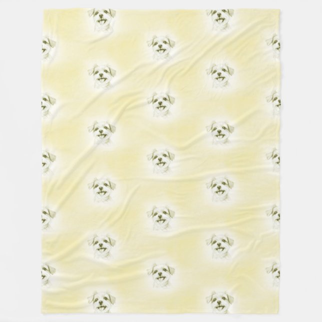 Cool Animal Pattern - Cute Dogs 7 Fleece Blanket (Front)