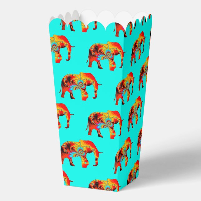 Cool Animal Pattern - Elephant 2 Favour Box (Back)