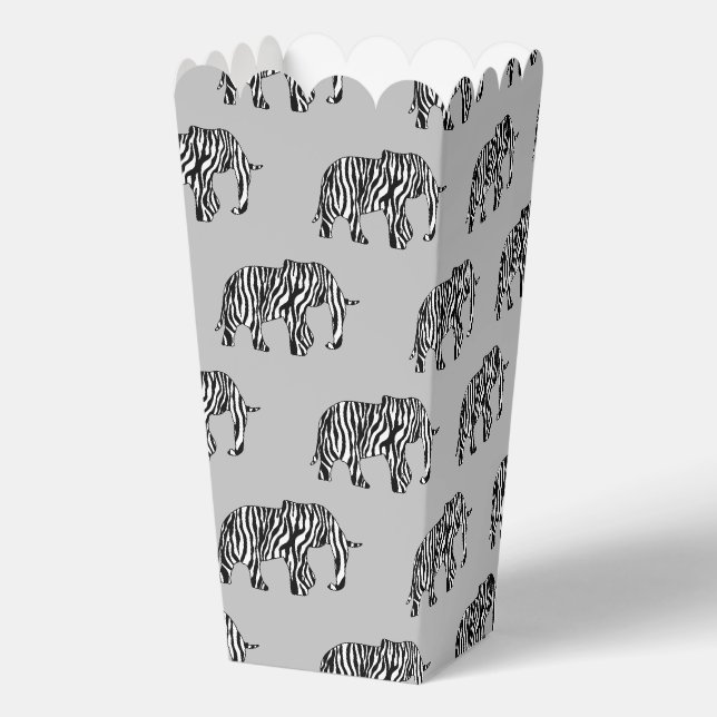 Cool Animal Pattern - Elephant 4 Favour Box (Back)
