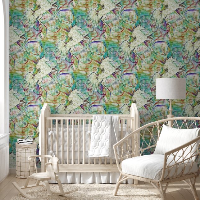 Cool Animal Pattern - Fine Art Unicorn 1 Wallpaper (Kids)