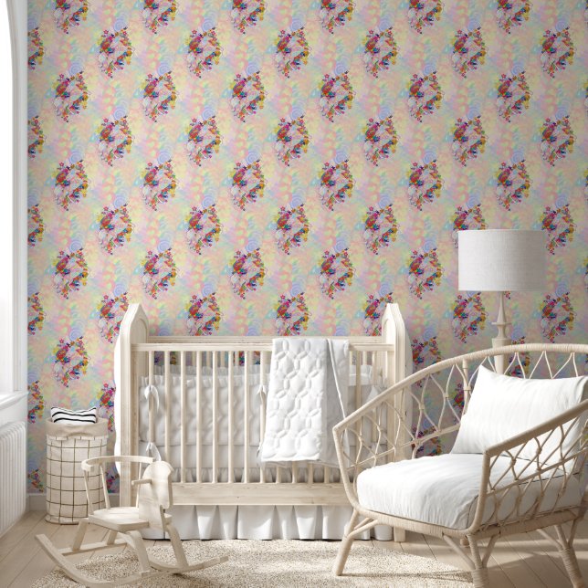 Cool Animal Pattern - Flower Power Unicorn 1 Wallpaper (Kids)