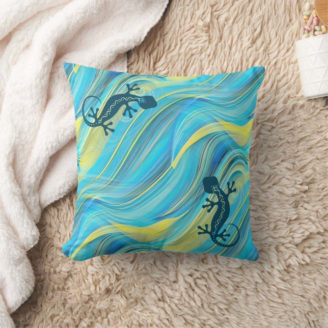 Cool Animal Pattern - Gecko 3 Cushion (Blanket)