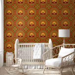 Cool Animal Pattern - Mandala Deers 1 Wallpaper