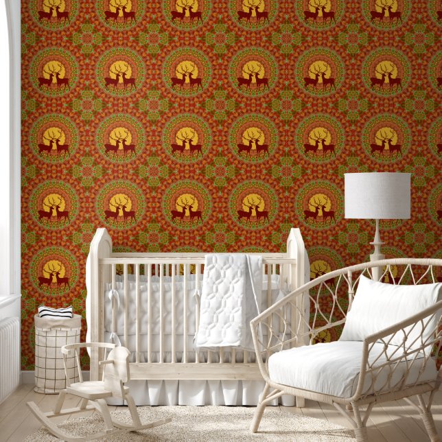 Cool Animal Pattern - Mandala Deers 1 Wallpaper (Kids)
