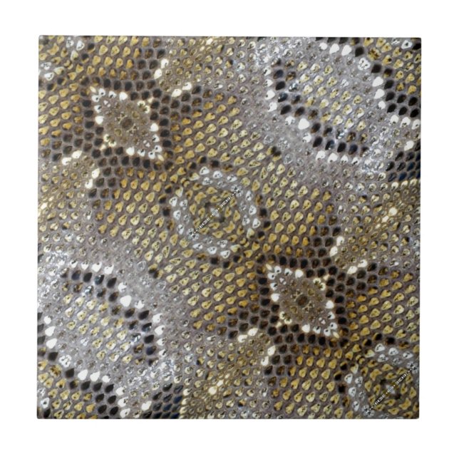 Cool animal print python snake pattern ceramic tile (Front)