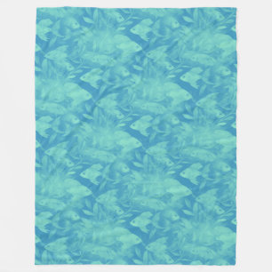 Cool Animal Watercolor Pattern - Fish 2 Fleece Blanket