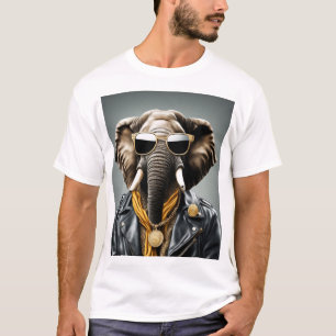 Cool Animal With Sunglasses And A Leather Jacket T-Shirt