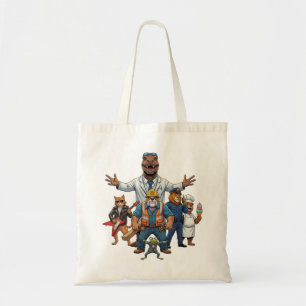 Cool Animals Squad Kids Valentine Classroom Exchan Tote Bag