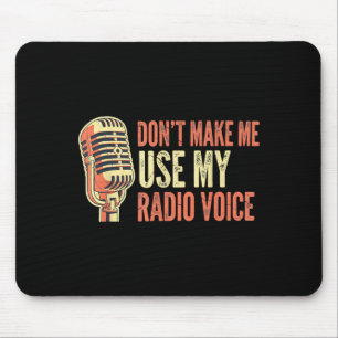 Cool Announcer Voice Humor Vintage Broaasting Stud Mouse Pad