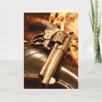 Cool antique gun Happy Father's Day card