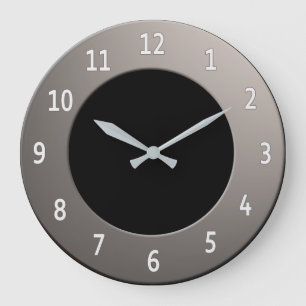 Cool any Colour White Digits on Silver Frame Large Clock