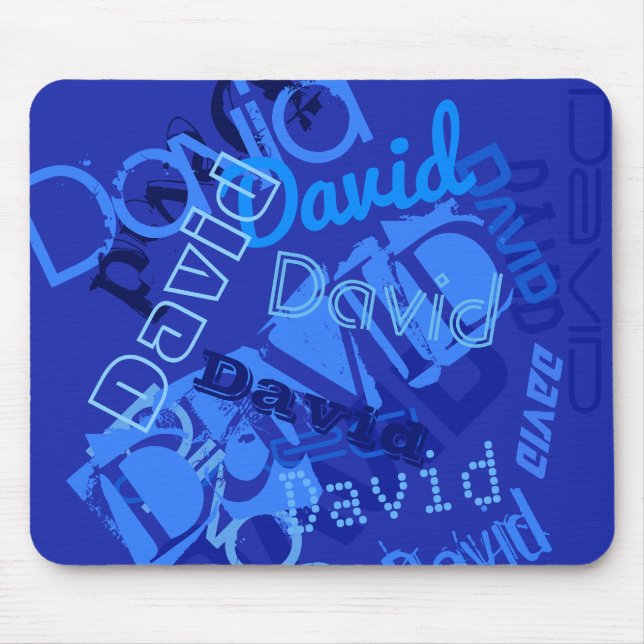 Cool Any Name Collage Mouse Pad (Front)
