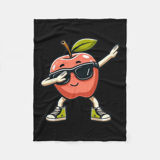 Cool Apple Art For Men Women Kids Apple Picking Ap Fleece Blanket (Front)