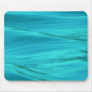 Cool Aqua Blue Summer Water Ripples Mouse Pad