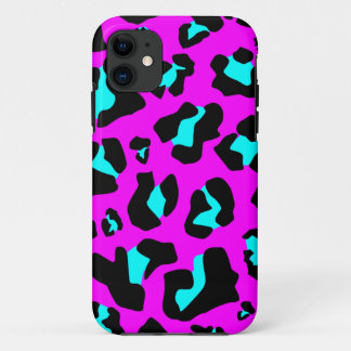 Cool Aqua/Pink Leopard Print - iPhone 5 Case
