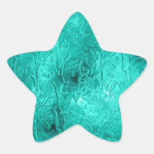 Cool aqua  star sticker