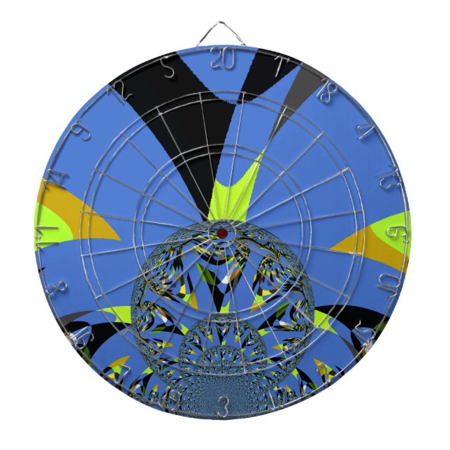 Cool Arches with Fractal Spheres Art Design Dartboard (Front)