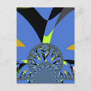 Cool Arches with Fractal Spheres Art Design Postcard