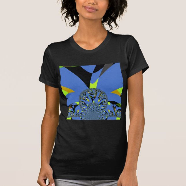 Cool Arches with Fractal Spheres Art Design T-Shirt (Front)