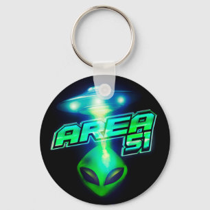 Cool Area 51 Alien Spaceship Key Ring