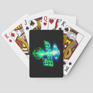 Cool Area 51 Alien Spaceship Playing Cards