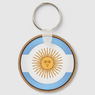 Cool Argentina Flag Seal Keychain