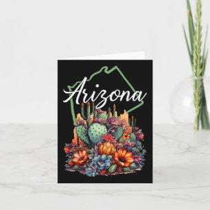 Cool Arizona Blooming Flowers Cactus Outdoor Hikin Card