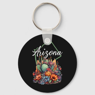Cool Arizona Blooming Flowers Cactus Outdoor Hikin Key Ring