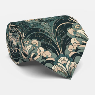cool art deco pattern tiled  tie