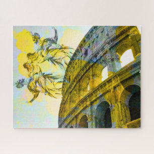 Cool art of Rome elements in trendy way Jigsaw Puzzle