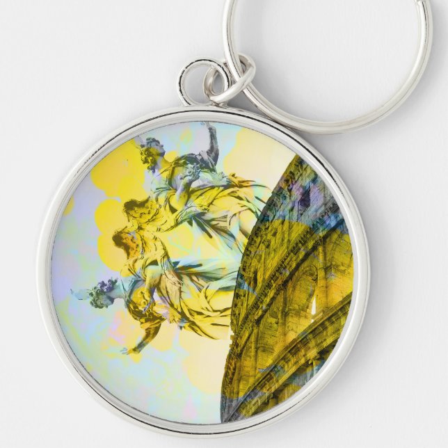 Cool art of Rome elements in trendy way Key Ring (Front)