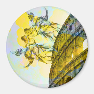 Cool art of Rome elements in trendy way Magnet
