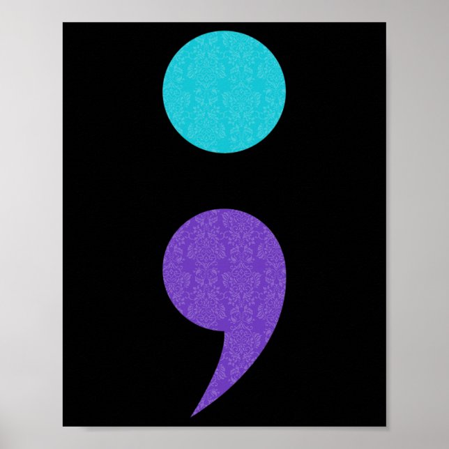 Cool Art Of Semicolon Sign For Suicide Prevention  (Front)