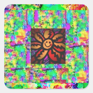 Cool art square sticker