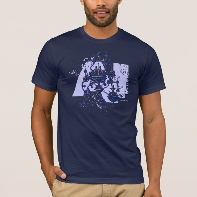 Cool artificial intelligence graphic t-shirt (Front)