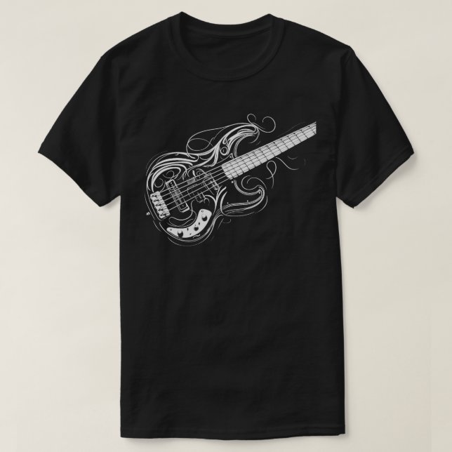Cool Artistic Guitar T-Shirt (Design Front)