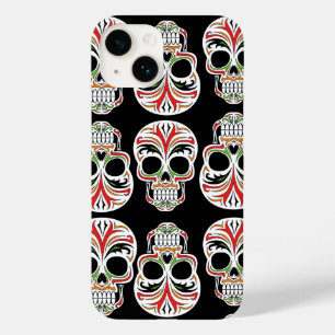 Cool artistic skull pattern Trendy black backdrop Case-Mate iPhone 14 Case