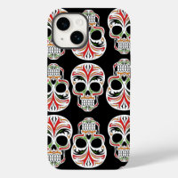 Cool artistic skull pattern Trendy black backdrop