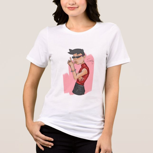 cool artwork Tri-Blend shirt (Front)