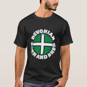 Cool Arty Devon Flag Devonian Born And Bred In Dev T-Shirt