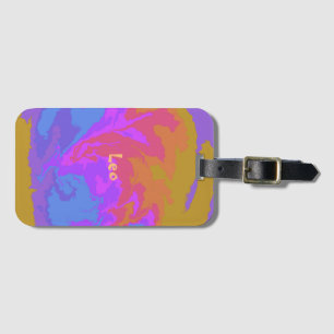 Cool Arty Vibe Colourful Luggage Tag