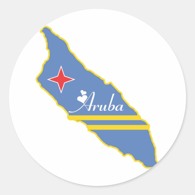 Cool Aruba Classic Round Sticker (Front)