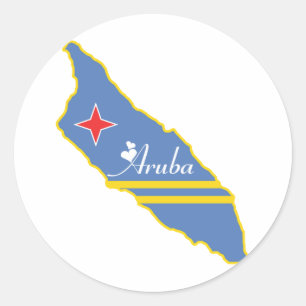 Cool Aruba Classic Round Sticker