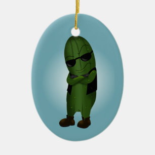 Cool As A Cucumber Ceramic Tree Decoration