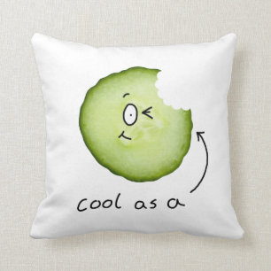Cool as a cucumber character pillow