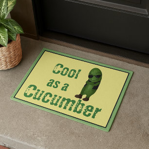 Cool As A Cucumber Funny Doormat