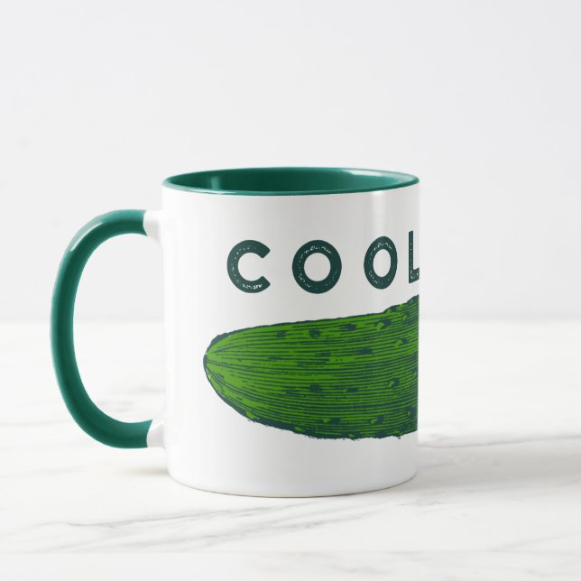 Cool As a Cucumber Funny Vegetable Mug (Left)