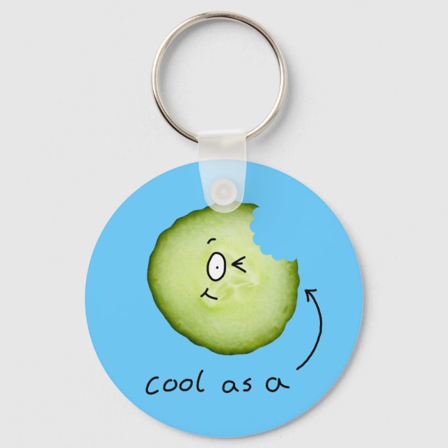 cool as a cucumber key chain (Front)