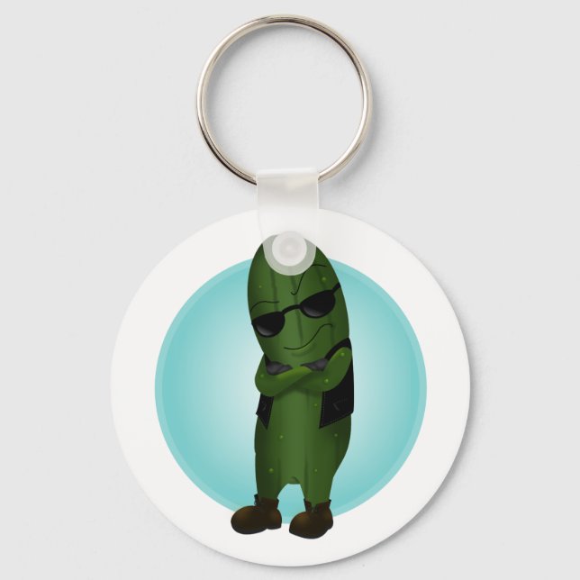 Cool As A Cucumber Key Ring (Front)
